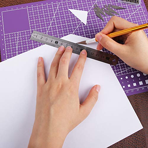 LOKUNN A5 Self Healing Cutting Mat Rotating Cutting Mats for Quilting | 8.5in×6in Small Cutting Mat Double Sided Craft Cutting Mats for Crafts for Scrapbooking, Quilting, Fabric, Sewing Projects