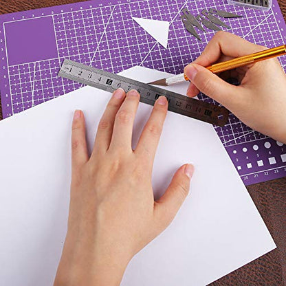 LOKUNN A5 Self Healing Cutting Mat Rotating Cutting Mats for Quilting | 8.5in×6in Small Cutting Mat Double Sided Craft Cutting Mats for Crafts for Scrapbooking, Quilting, Fabric, Sewing Projects