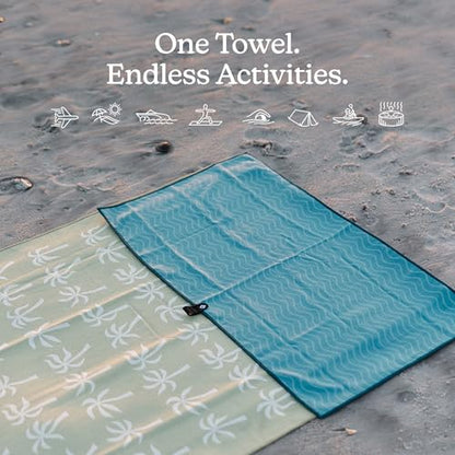 Nomadix Fitness Towel- Microterry Quick-Dry Gym & Yoga Sweat Towel, Odor-Resistant, Ultra Absorbent, Sand & Pet Hair-Resistant, Recycled Material, 30″×16″- Regenerative Black- Regenerative Teal - color: Regenerative Teal