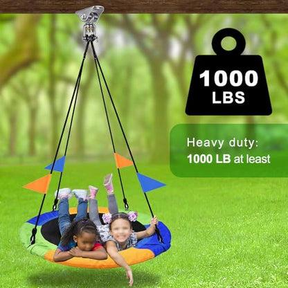 SELEWARE Silent Swing Hangers Stainless Steel Bearing Swing Hook 1 Pack | 360° Swivel Swing Hardware Ceiling Swing Mount for Porch Swing Hammock Chair Aerial Yoga Silks Punching Bag 1000 LB Capacity - color: Silver ( 1 Pack 360° Bearing Swing Hanger )