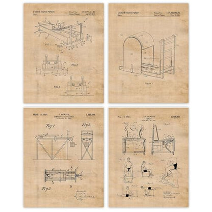 STARS BY NATURE Classic Pilates Machines Patent Prints - color: Beige