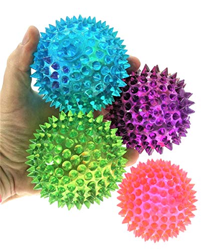 JA-RU Light Up Ball (1 Ball) Rubber Spiky Balls for Kids. Stress Relief Toy Autism Sensory Products. Dog Chew Toy Bulk Birthday Party Favors, Goodie Bag Stuffers. 699-1 - size: 1 Giant Ball
