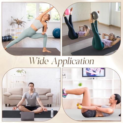 Hahafelt 3 Pack Hot Yoga Towel Non Slip 72" x 26" Extra Large Microfiber Yoga Mat Towel with Grip Dot Absorbent Sweat Anti-Slip Mat Cover for Pilates Fitness(Beige Dark Gray Coffee) - color: Beige Dark Gray Coffee
