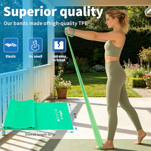 13 Pcs Resistance Bands Set,5 Multi-level Exercise Bands,5-color Resistance loop Bands, and 3 Pcs Figure 8 Fitness Resistance Bands with Handles for Indoor and Workout,Outdoor,Pilates and Yoga