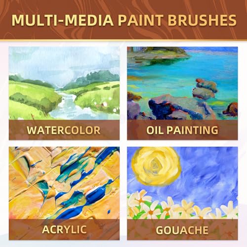 5 Pcs Dagger Watercolor Paint Brush Set | Pinstriping Striper Long Liner Brushes for Acrylic, Oil, and Gouache Painting - style: Dagger