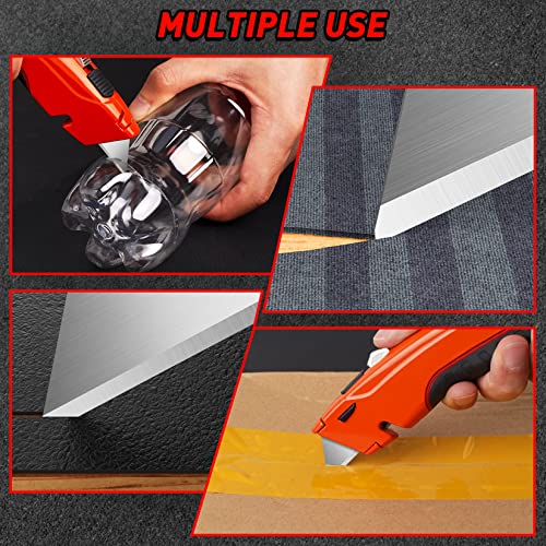 DIYSELF 10 Pack Utility Knife Blades, Box Cutter Blades, Utility Blades, Sk5 Steel Blade for Box Cutter, Sturdy Knife Blade for Razor Blade Utility Knife