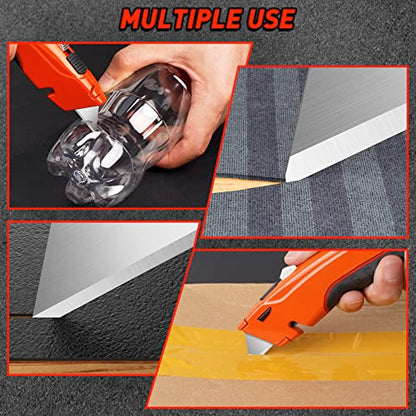 DIYSELF 10 Pack Utility Knife Blades, Box Cutter Blades, Utility Blades, Sk5 Steel Blade for Box Cutter, Sturdy Knife Blade for Razor Blade Utility Knife