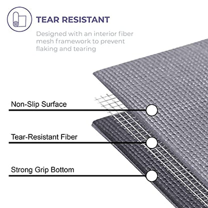 Voyage 5mm Thick Yoga Mat Roll, 50ft x 24in - color: Cool Gray