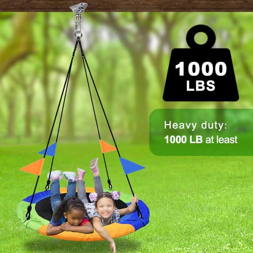 BeneLabel 2 Pack Silent Swing Hanger Heavy Duty Stainless Steel Swing Hook with Swivel Bearing for Hammock Chair, Porch Swing, Yoga Silk, Punching Bag 1000 lbs Capacity - color: 2pcs Silent Swing Hanger With Bearing