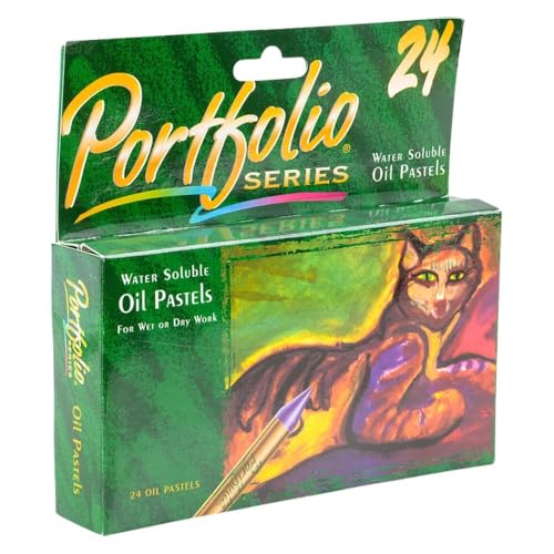 Crayola Portfolio Series Oil Pastels, Water Soluble, 24 Count, Colors May Vary - size: 1 Count (Pack of 1), style: 24 Count