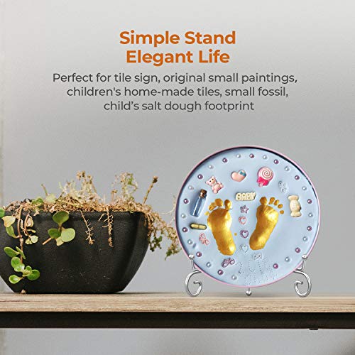 TR-LIFE Plate Stands for Display - 6 Inch Holder + Metal Easel Stand for Picture Frame, Decorative Plates, Photo, Book, Collectibles (2 Pack) - size: 6 Inch