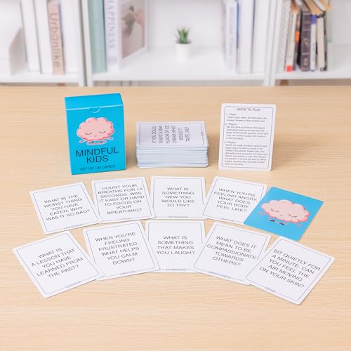 100 Mindfulness Conversation Cards for Kids - Enable Meaningful Conversations with Kids - style: Kids Conversation Cards