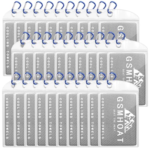 30 Pack Cold Towels for Hot Weather, 40"x12" Bulk Cooling Towel for Neck and Face, Neck Cooling Rags for Sports, Gym, Yoga, Scooer, Golf - color: 30 Dark Grey