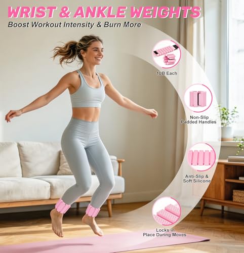 Pilates Kit for Women – Pilates Equipment for Home Workouts with 14" Pilates Ring & Mini Ball, Resistance Bands, Ankle Weights & Sliders for Full Body Toning, Strength & Flexibility