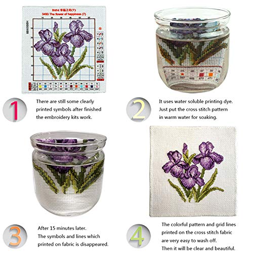 Funchey Stamped Cross Stitch Kits, DIY Cross Stitch Pattern for Adults Beginners Needlepoint Kits Embroidery Kit Arts and Crafts 11CT-Magic Sunflower 18x18 inch - color: Handicraft patterns11
