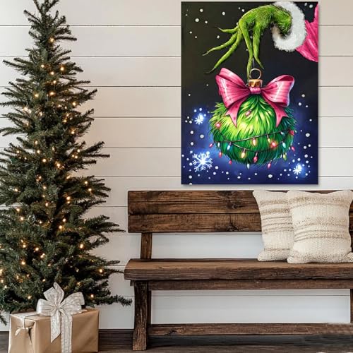 Christmas Paint by Numbers Kit for Adults,Winter Painting by Numbers,DIY Acrylic Paint Kit for Adults Beginners Without Frame,Easy Christmas Adult Paint by Number Kits on Canvas for Decor 16x20inch - color: MT22171