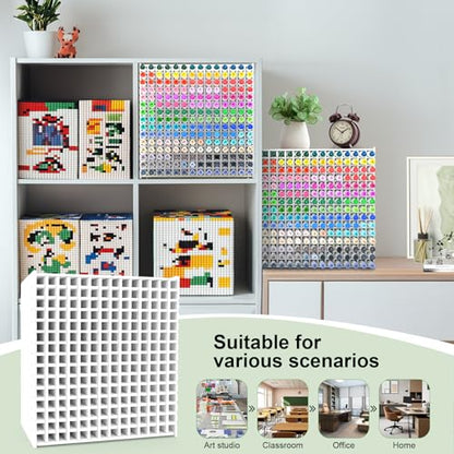 Marker Organizer, 210-Slot Marker Holder with Adjustable Dividers | Holds 210 Markers • Adjustable Dividers • Space-Saving Design • Easy Assembly • Fits Most Marker Brands - size: 210 Holes