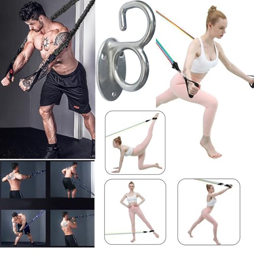 Heavy Duty Fitness Workout Resistance Band Wall Anchor and Wall Anchor Screw Fittings Suitable for Strength Training Physical Exercises in Home Gyms - color: Barb Type Wall Anchor