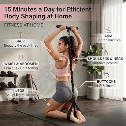 Pedal Resistance Band with Handle for Home Workout Core Fit