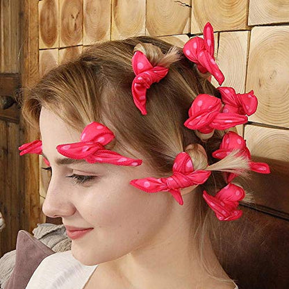 Aimin Soft Curlers for Overnight Heatless Curls, No Heat Foam Rollers for Long Hair, Satin Sponge Curlers (30 pcs, pink) - color: pink-30