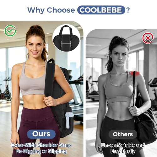 COOLBEBE Yoga Bag for Women with Side Mesh Pockets & Wet Dry Compartment