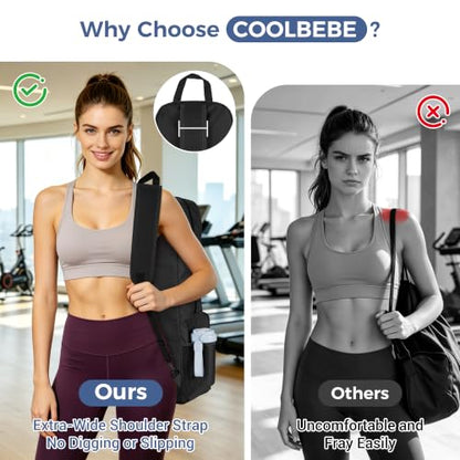 COOLBEBE Yoga Bag for Women with Side Mesh Pockets & Wet Dry Compartment