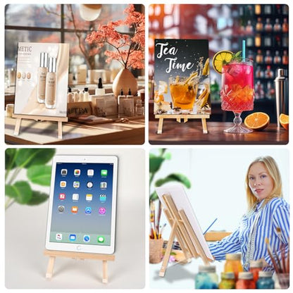 AROIC 8 Pack 15 Inch Wood Easels, Easel Stand for Painting Canvases | Art, and Crafts, Tripod, Painting Party Easel, Kids Student Table School Desktop, Portable Canvas Photo Picture Sign Holder - style: 15"-8p
