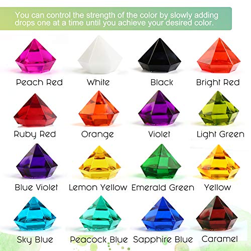 Bundle Set of 26 Colors Alcohol Ink for Epoxy Resin and 16 Color Epoxy Resin Paint Pigment