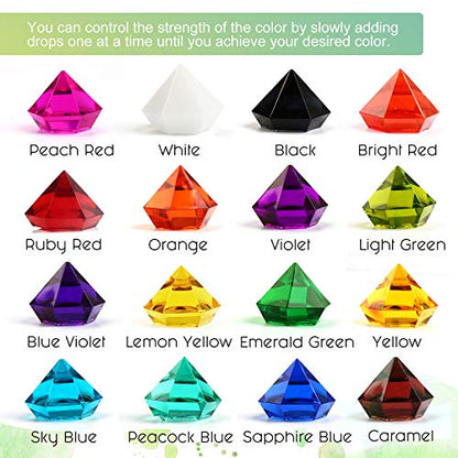 Bundle Set of 26 Colors Alcohol Ink for Epoxy Resin and 16 Color Epoxy Resin Paint Pigment