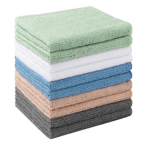 UNIMADE Washcloths 10 Pack Face Towels (12" x 12"), Highly Soft Wash Cloths - color: Multicolor, size: 10Pack