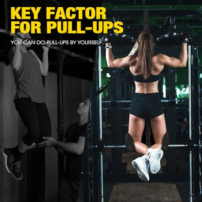 Ayombo Pull Up Assistance Bands, Resistance Bands for Pull Up Bar Workout, Adjustable Heavy Duty Pull Up Assist Equipment with 4 Assistance Bands, Home Gym Fitness Exercise Strength Training - color: 1-Black