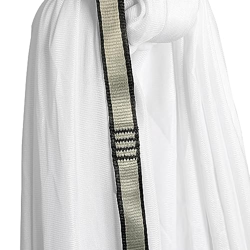 Kojem Aerial Silk Fabric Yoga Swing Kit For Fitness Yoga Inversions Flexibility Core Strength Dance White Nylon Fabric 6.6/13.1 Yards - size: 6.56 Yards