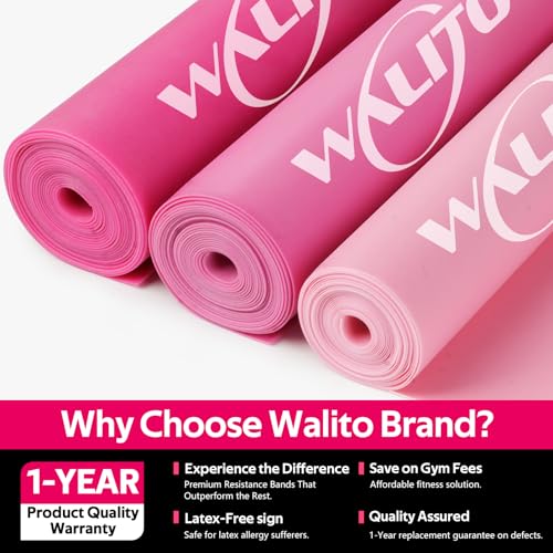 Resistance Bands for Working Out, Stretch Bands for Exercise, Yoga, Pilates - color: 1.Pink, size: 7FT