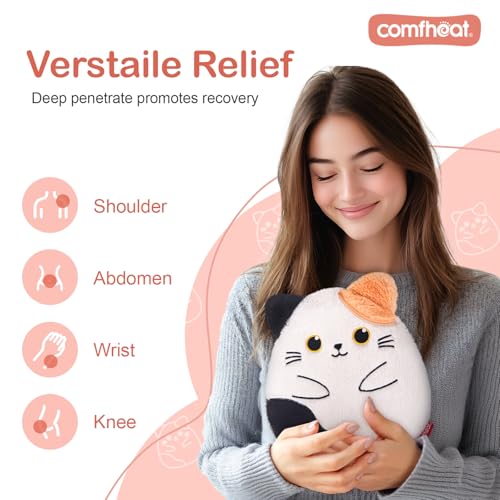 Lavender Weighted Eye Pillow for Yoga, Microwavable Moist Heat Eye Compress Mask Pillow comfheat Cat Microwave Heating Pad for Pain Relief, Unscented Microwavable Heating Pads Stuffed Animal
