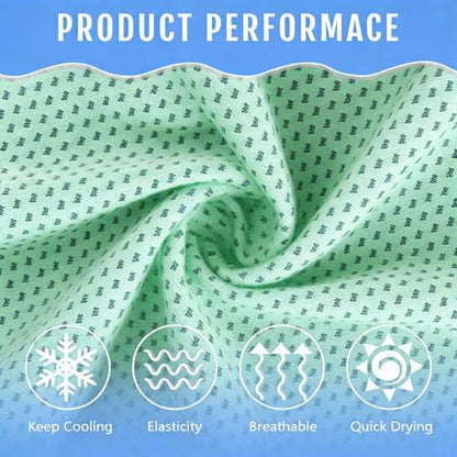 QBrand 120팩 쿨링 타월, 101.6 x 30.5cm(40 x 12인치) 얼음 통기성 쌀쌀한 땀 걸레 극세사 운동 걸레 체육관 타월 목 및 얼굴용 요가 골프 스포츠 러닝용 (GR-120) - color: Gr-120