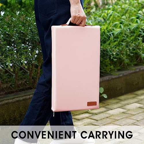 HappyPicnic Waterproof Garden Kneeling Pad, 2in Thick, Pink, 1 Pack | Soft High-density Foam knee Support, with Handle, Easy to Clean, Non-slip, for Gardening, Yoga, Prayer, Housework, Exercise - color: Light Pink