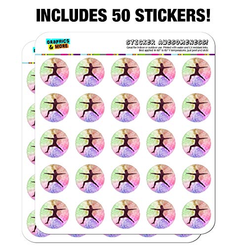 Warrior II 2 Yoga Pose Planner Calendar Scrapbooking Crafting Stickers - color: Clear, size: 50 1" Stickers