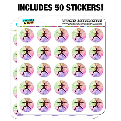 Warrior II 2 Yoga Pose Planner Calendar Scrapbooking Crafting Stickers - color: Clear, size: 50 1" Stickers