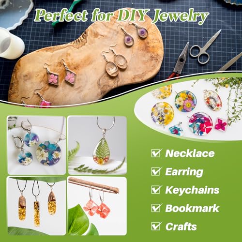 MAQIHAN Resin Jewelry Molds - Silicone Molds for Resin DIY Jewelry Making | Reusable Casting Tray with Hole, Assorted Shapes for DIY Pendant, Earring, Necklace, Bookmark, Keychain Crafts Project Set