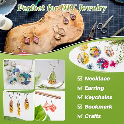 MAQIHAN Resin Jewelry Molds - Silicone Molds for Resin DIY Jewelry Making | Reusable Casting Tray with Hole, Assorted Shapes for DIY Pendant, Earring, Necklace, Bookmark, Keychain Crafts Project Set