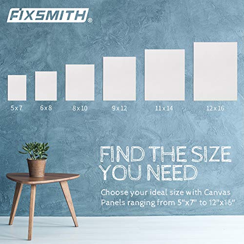 FIXSMITH Canvas Boards for Painting 8x10 Inch, Super Value 24 Pack Paint Canvases, White Blank Canvas Panels, 100% Cotton Primed, Painting Art Supplies - size: 8"×10"