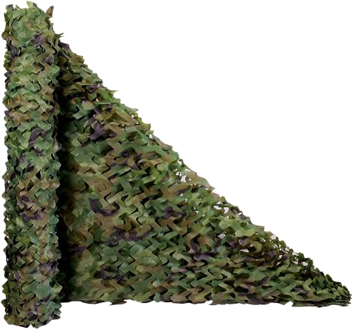 Camo Netting, Camouflage Netting Bulk Roll for Hunting Military Army Party Decoration Sunshade - color: Woodland Camo, size: 1.5 x 6 m (‎5 x 19.68 ft)