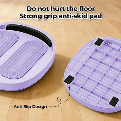 Adjustable Calf Stretcher Slant Board, 15-Level Incline for Ankle Rehab | Lightweight ankle stretch board for shin splints & Achilles tendonitis, home gym travel rehab - color: Purple