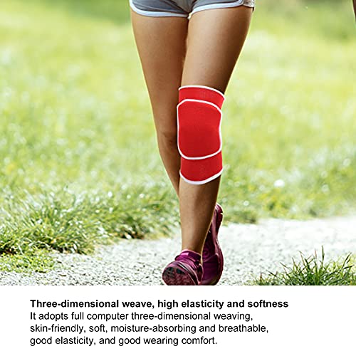 1 Pair Protective Knee Pads,Thicken Sponge Brace Knee Guards,Knee Pads for Dance Yoga Multi Sports (Red)