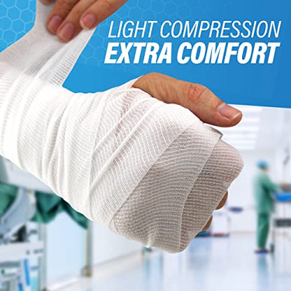 AFFORDTEX Gauze Bandages – 36 Rolls - Premium First Aid Supplies for Safe Adventuring – Flexible, Stretchable, and Breathable Gauze Rolls – 4” x 4.1 Yards Bandage Wrap for Wound Dressing - size: 4" Pack of 36 Rolls