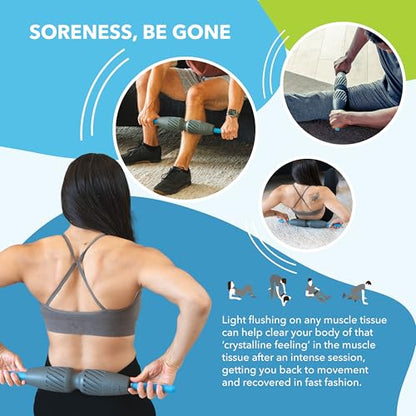 RAD 2-in-1 Muscle Flushing Kit – Includes Exercise Foam Roller & Massage Roller Stick – Deep Tissue Myofascial Release, Muscle Recovery Tools for Mobility & Performance - style: Flushing Kit
