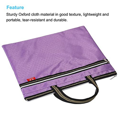 PATIKIL Waterproof Zipper File Bag, Documents Storage Zip Pouch, Purple | 11x14inch Bag Books Tools for Office Travel - color: Purple