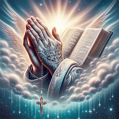5D Prayer Religious Diamond Painting Kits for Adults Beginner 13.7X13.7inch | DIY Diamond Art Kits for Adults,Round Full Drill Diamond Dots with Gem Art Kits,And Relaxing Crafting,Home Wall Decor Gifts - color: HP75