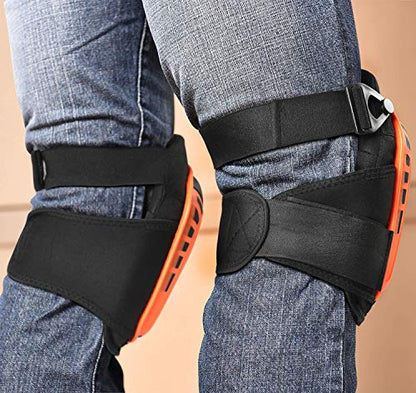 BALENNZ Professional Knee Pads for Work - Heavy Duty Foam Padding Gel Construction Knee Pads with Strong Double Straps – Comfortable Knee Protection for Indoor and Outdoor Use (Knee High Orange) - style: Knee High Orange