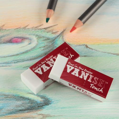 Acurit Vanish Touch Artist Eraser, Latex-Free - Soft, Flexible Pencil Erasers, Sketching Supplies W/Protective Sleeve - Graphite, Charcoal, Pastel Compatible - size: 1 Pack